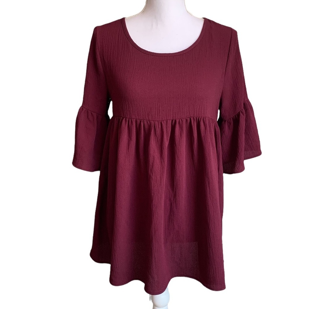 Red Lolly Belle Sleeve Top Size Medium